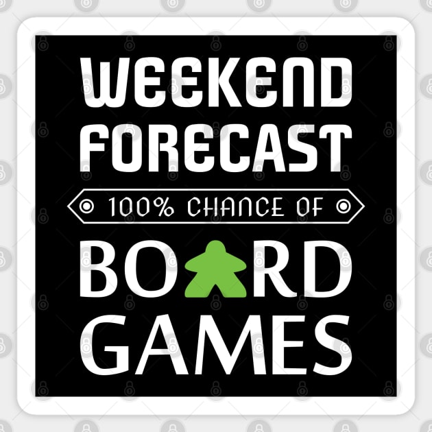 Green Meeple Weekend Forecast 100% Chance Of Board Games Sticker by Shadowisper